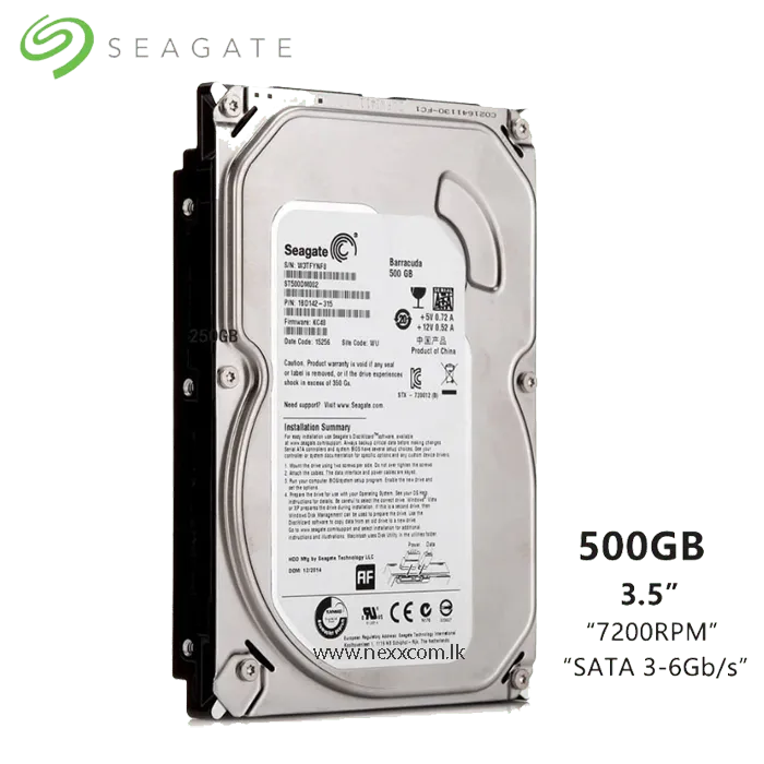 SEAGATE Hard Disk 500 GB 1 Year